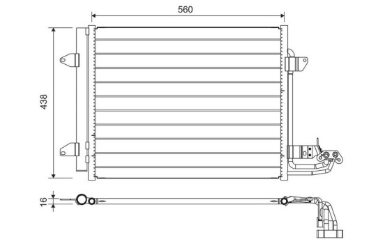 Condenser, air conditioning 817806 Valeo