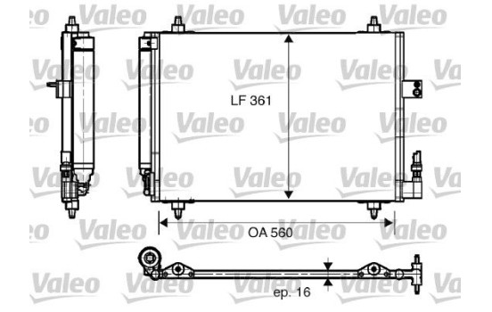 Condenser, air conditioning 817824 Valeo, Image 2