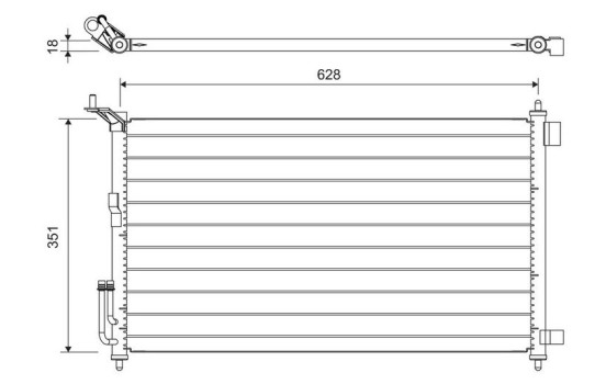 Condenser, air conditioning 817836 Valeo