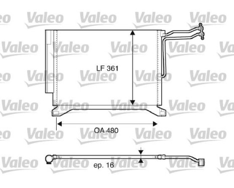 Condenser, air conditioning 817837 Valeo