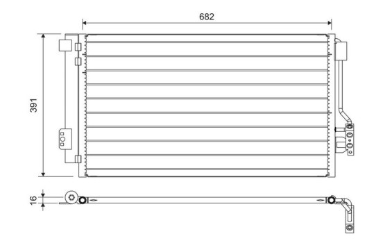 Condenser, air conditioning 817842 Valeo