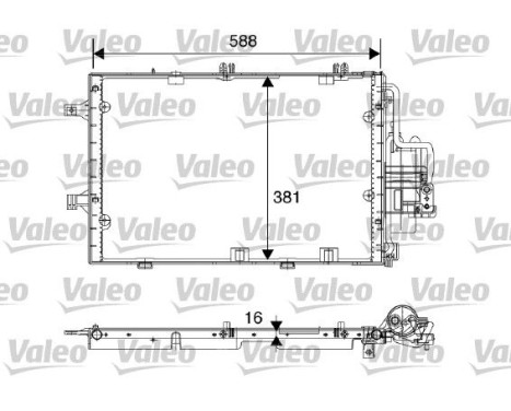 Condenser, air conditioning 817843 Valeo