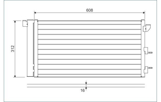 Condenser, air conditioning 818005 Valeo, Image 2