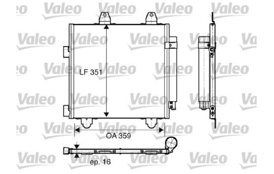Condenser, air conditioning 818014 Valeo, Image 2