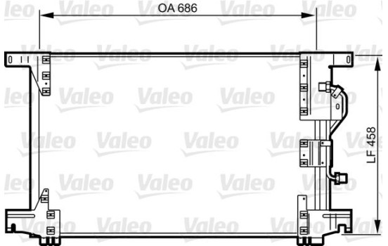 Condenser, air conditioning 818034 Valeo