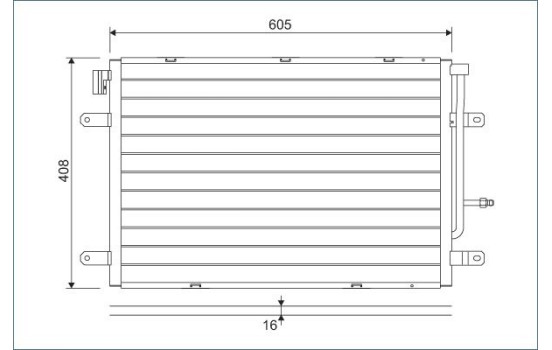 Condenser, air conditioning 818190 Valeo, Image 3