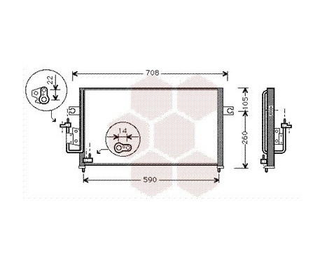 Condenser, air conditioning 82005057 International Radiators, Image 2