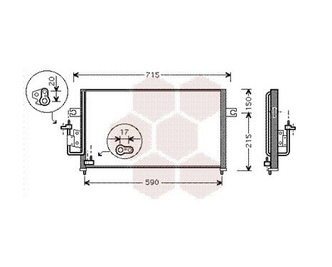 Condenser, air conditioning 82005116 International Radiators, Image 2