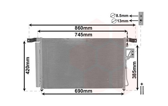 Condenser, air conditioning 82005176 International Radiators, Image 2