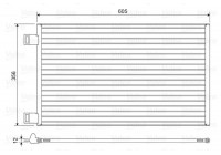 Condenser, air conditioning 822553 Valeo