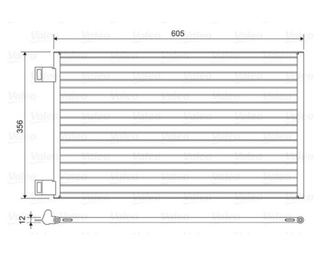 Condenser, air conditioning 822553 Valeo