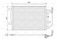 Condenser, air conditioning 822556 Valeo