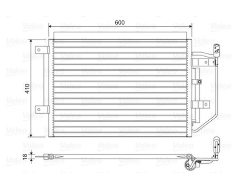Condenser, air conditioning 822556 Valeo