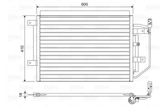 Condenser, air conditioning 822556 Valeo