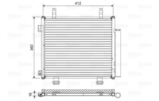 Condenser, air conditioning 822573 Valeo