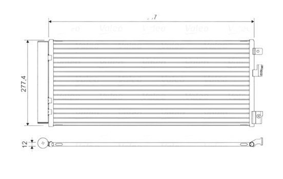 Condenser, air conditioning 822574 Valeo