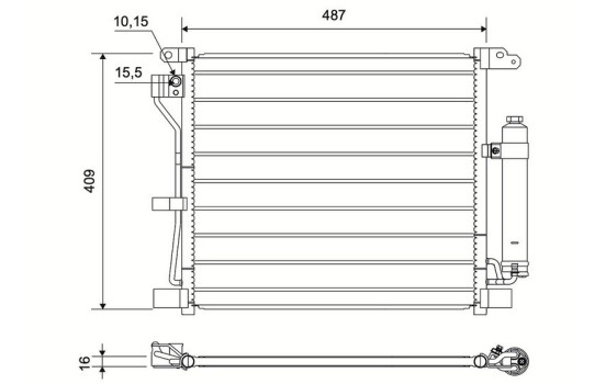 Condenser, air conditioning 822579 Valeo