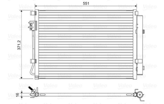Condenser, air conditioning 822581 Valeo