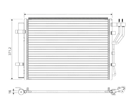 Condenser, air conditioning 822582 Valeo