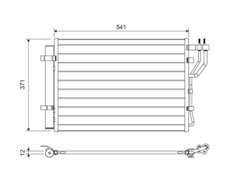 Condenser, air conditioning 822582 Valeo, Image 2