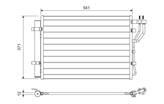 Condenser, air conditioning 822582 Valeo, Image 2