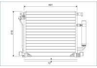 Condenser, air conditioning 822587 Valeo