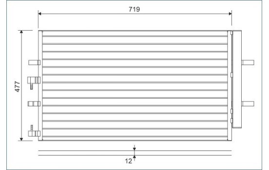 Condenser, air conditioning 822590 Valeo