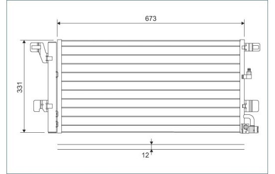 Condenser, air conditioning 822596 Valeo