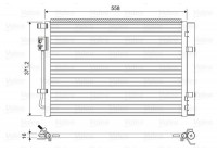 Condenser, air conditioning 822597 Valeo