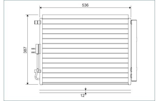 Condenser, air conditioning 822598 Valeo