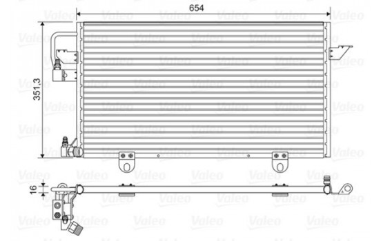 Condenser, air conditioning 822602 Valeo