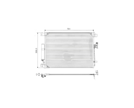 Condenser, air conditioning 822605 Valeo