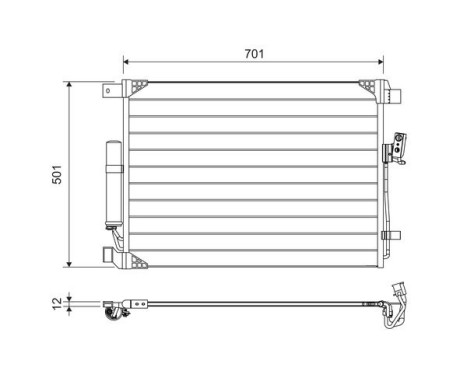 Condenser, air conditioning 822605 Valeo, Image 2