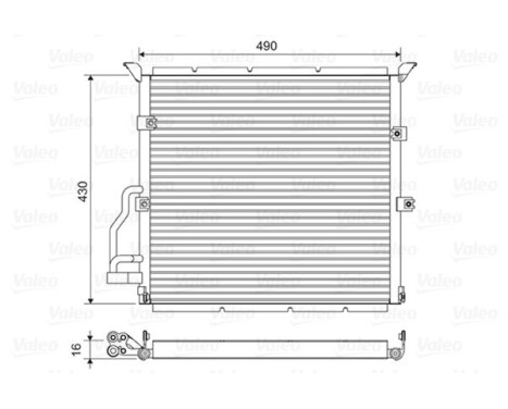 Condenser, air conditioning 822608 Valeo