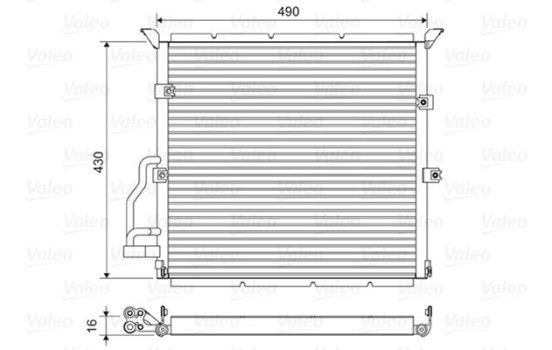 Condenser, air conditioning 822608 Valeo