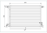 Condenser, air conditioning 822609 Valeo