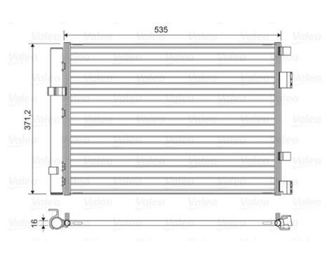 Condenser, air conditioning 822610 Valeo
