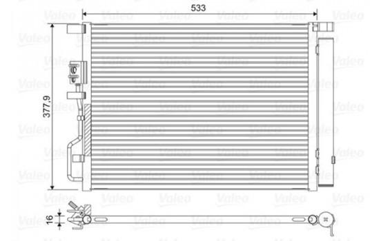 Condenser, air conditioning 822612 Valeo