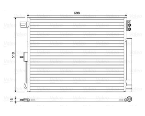 Condenser, air conditioning 822616 Valeo