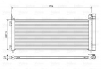 Condenser, air conditioning 822619 Valeo
