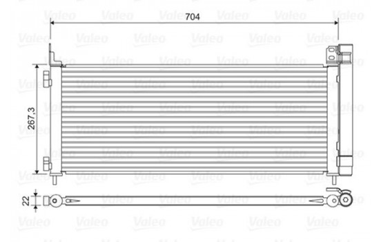 Condenser, air conditioning 822619 Valeo