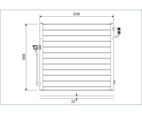 Condenser, air conditioning 822623 Valeo