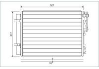 Condenser, air conditioning 822624 Valeo