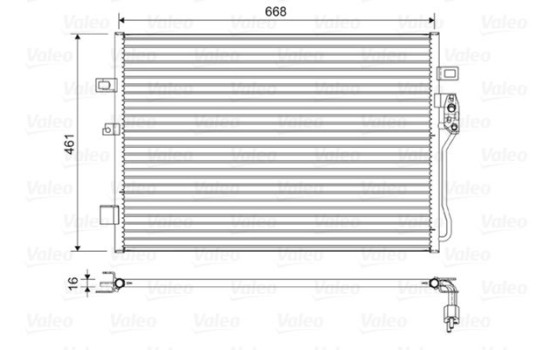 Condenser, air conditioning 822625 Valeo