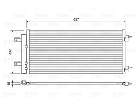 Condenser, air conditioning 822626 Valeo