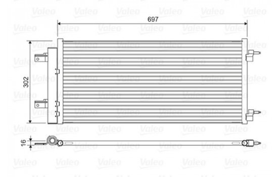 Condenser, air conditioning 822626 Valeo