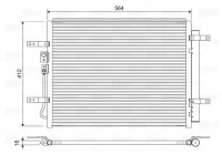 Condenser, air conditioning 822628 Valeo