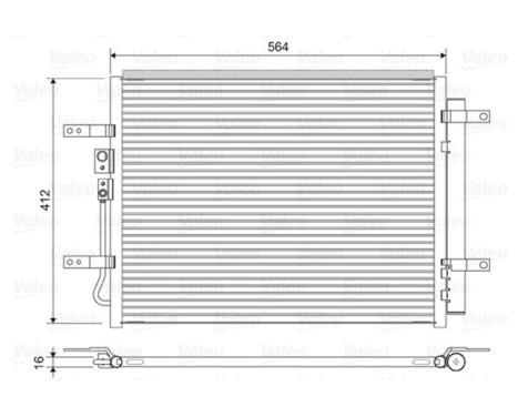 Condenser, air conditioning 822628 Valeo