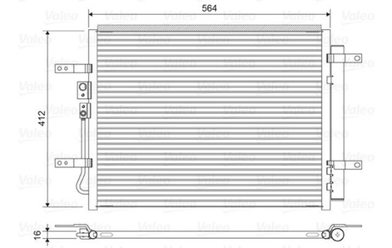 Condenser, air conditioning 822628 Valeo