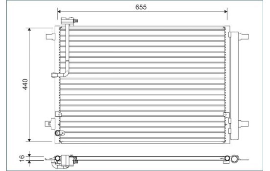 Condenser, air conditioning 822633 Valeo